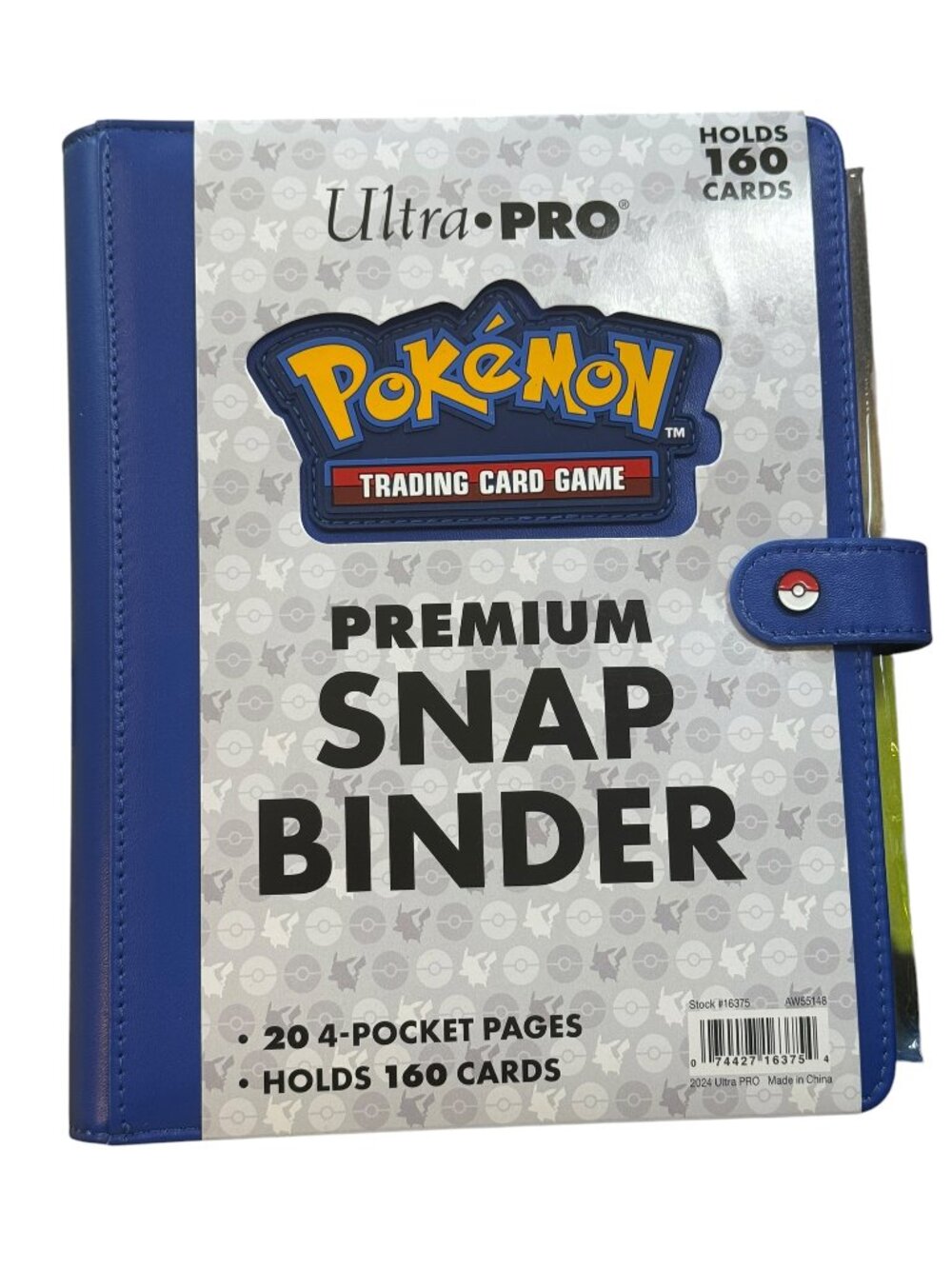 Ultra PRO Pokémon TCG Premium Snap Binder, Blue, Holds 160 Cards